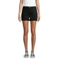 thumbnail image 1 of Time and Tru Women's Mid Rise Rolled Cuff 4" Denim Short, 1 of 6