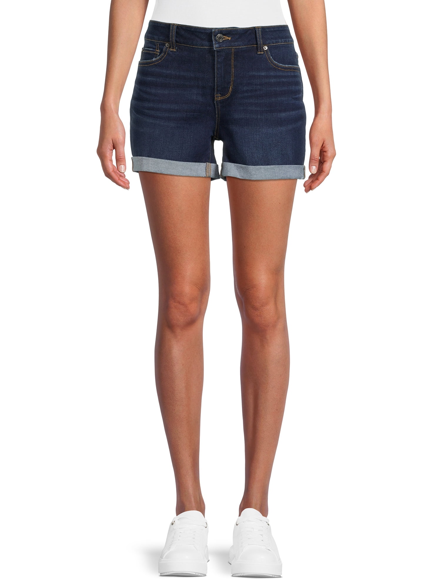 Mid Rise Double Roll Twill Short