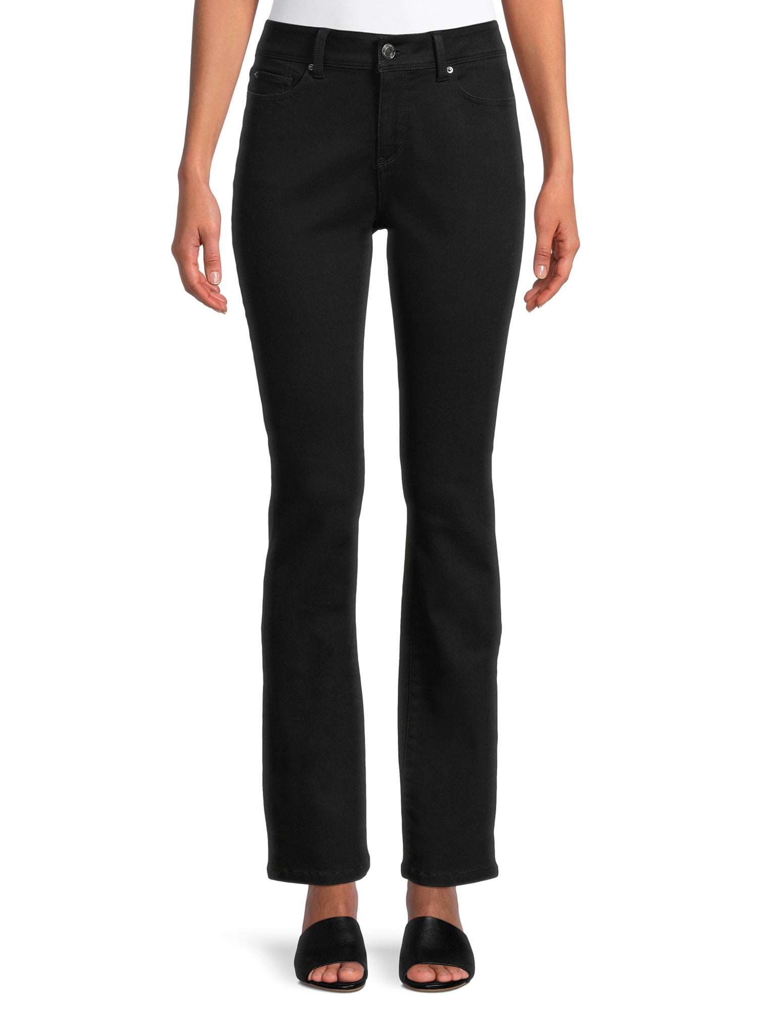 Time and Tru Women's Mid Rise Slim Boot Jeans - Walmart.com