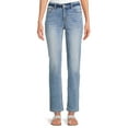 Time and Tru Women’s Mid Rise Straight Jeans, 29" Inseam for Regular, Sizes 218