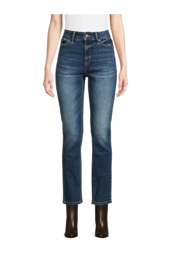 Women’s Mid Rise Straight Leg Jeans, 30" and 28" Inseams, Sizes 0-22