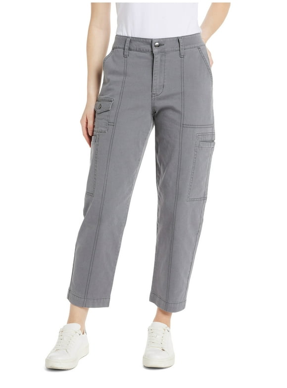 Women's Mid Rise Straight Utility Pants, 27" Inseam, Sizes 2-20