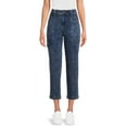 thumbnail image 1 of Time and Tru Women's Mid Rise Straight Utility Pants, 27" Inseam, Sizes 2-20, 1 of 6
