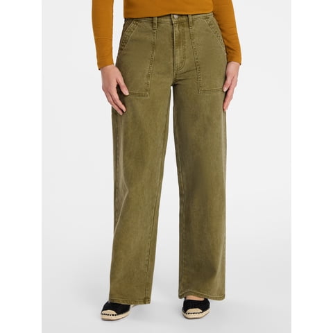 Women's Wide Leg Utility Trousers, 31" Inseam, Sizes 0-20