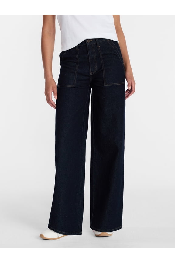 Women's Wide Leg Utility Trousers, 31" Inseam, Sizes 0-20