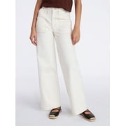 Time and Tru Women's Wide Leg Utility Trousers, 31" Inseam, Sizes 0-20