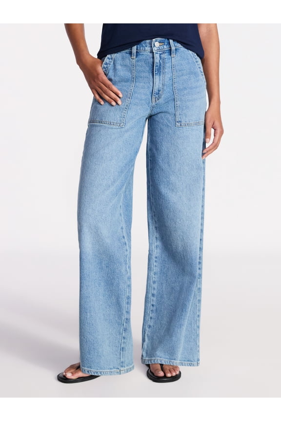 Women's Wide Leg Utility Trousers, 31" Inseam, Sizes 0-20