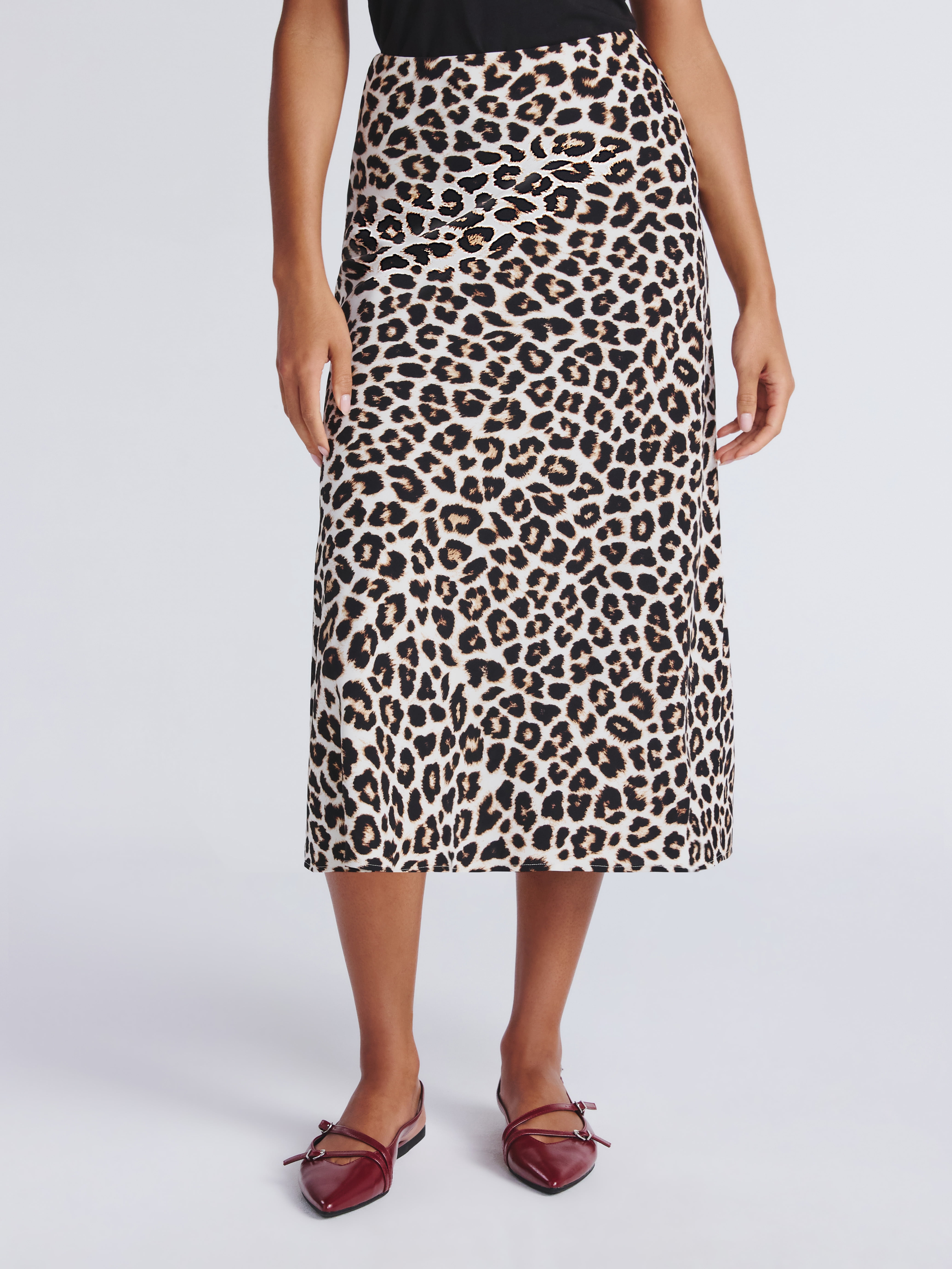 Time and Tru Women's Midi Pull On Slip Skirt, Sizes XS-XXXL