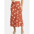 thumbnail image 1 of Time and Tru Women's Midi Pull On Slip Skirt, Sizes XS-XXXL, 1 of 5