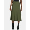 thumbnail image 1 of Time and Tru Women's Midi Slip Skirt, Sizes XS-XXXL, 1 of 8
