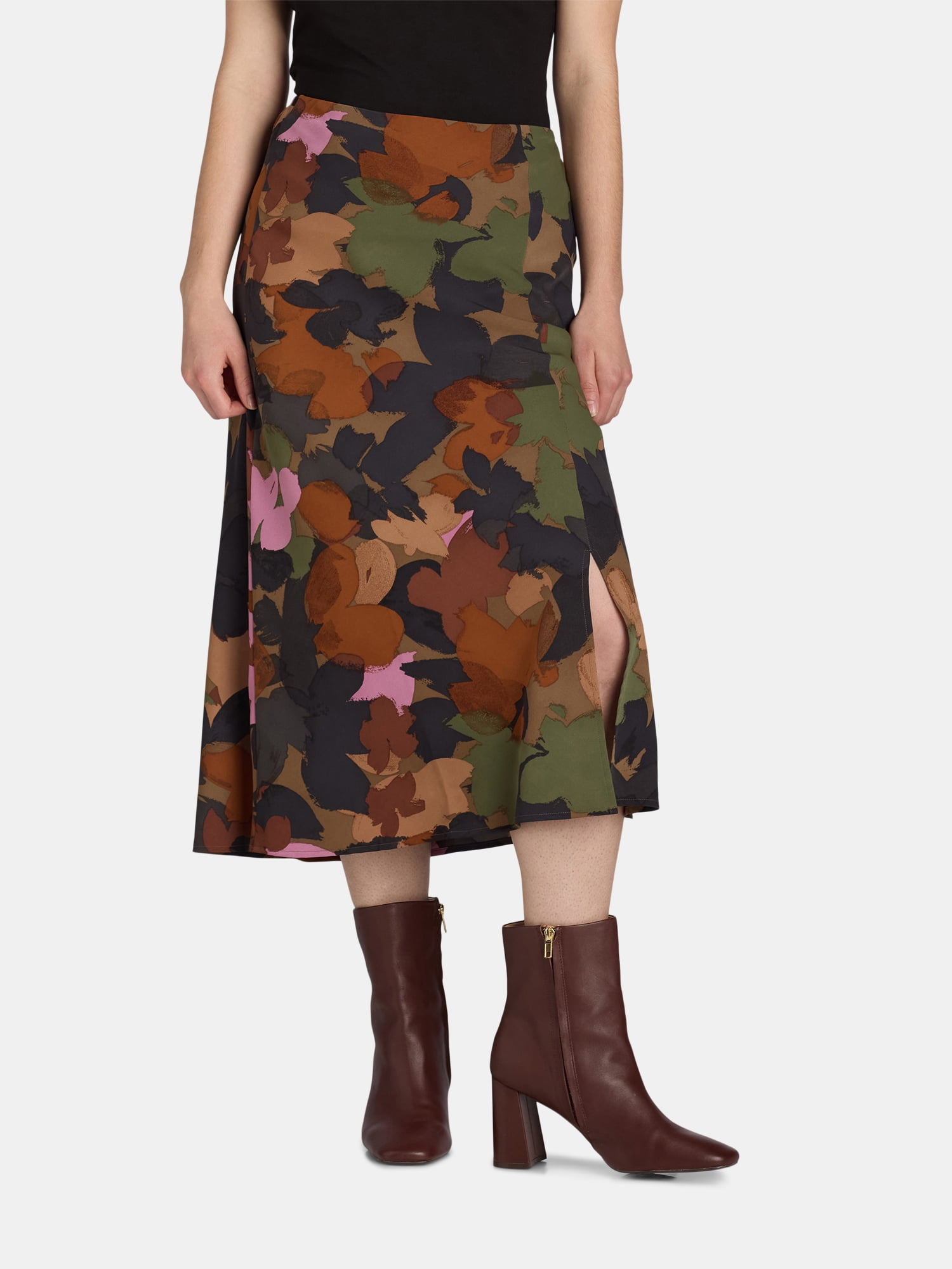 ZHAGHMIN Elastic Waist Skirts for Women Linen Midi Length ZHAGHMIN Elastic Waist Skirts for Women Linen Midi Length