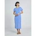 thumbnail image 1 of Time and Tru Women's Midi T-Shirt Dress with Short Sleeves, Sizes XS-XXXL, 1 of 4