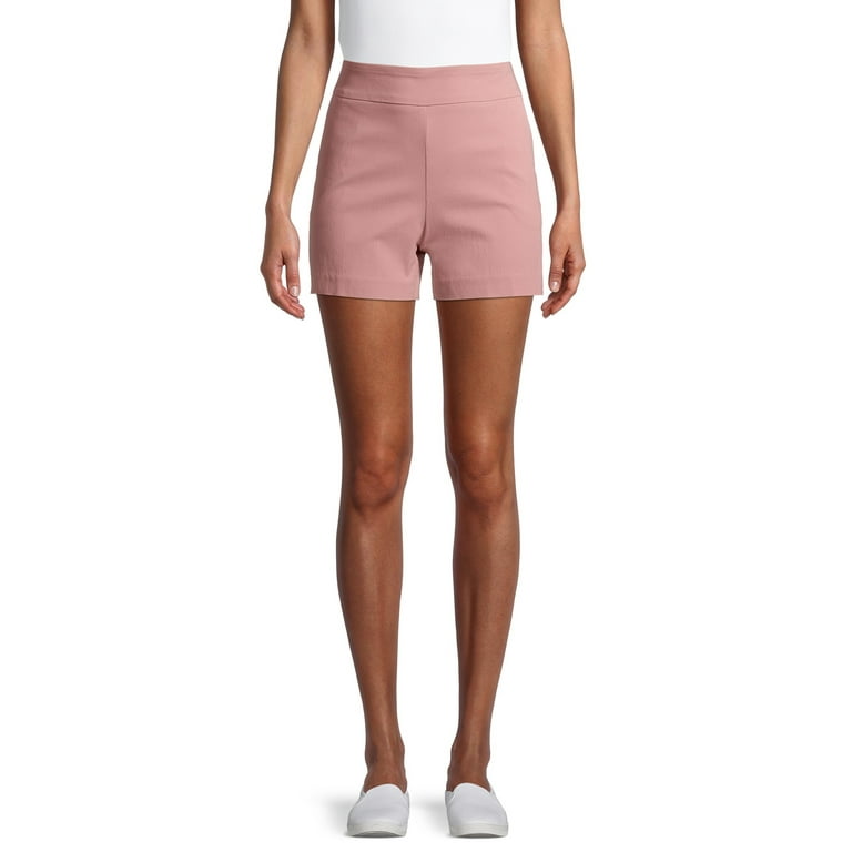 Time and Tru Women s Millennium 4 Pull On Shorts Walmart