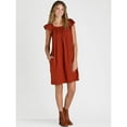 thumbnail image 1 of Time and Tru Women's and Women's Plus Mini Dress with Flutter Sleeves, Sizes XS-4X, 1 of 4