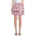 thumbnail image 1 of Time and Tru Women's Mini Skirt, 1 of 5