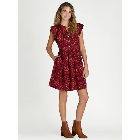 Time and Tru Women's Mini Woven Dress