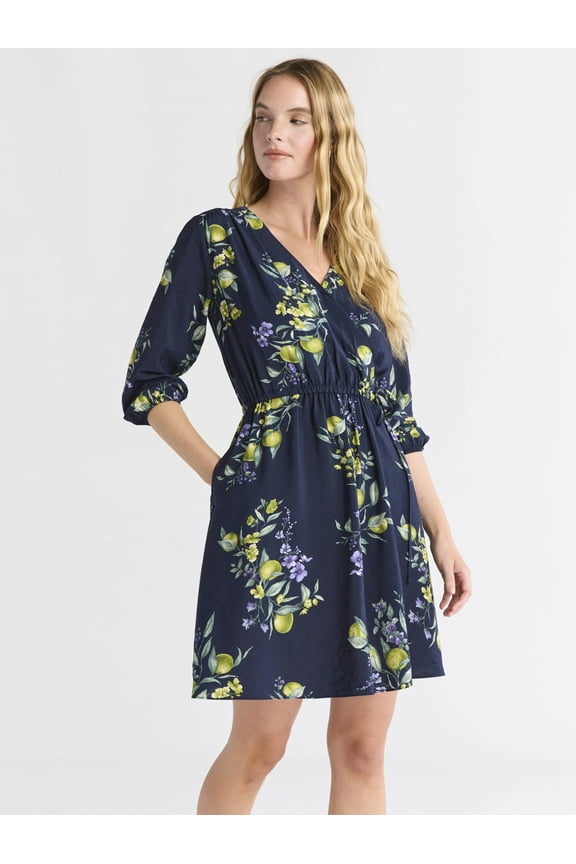 Women's Mini Wrap Dress, Sizes XS-XXXL
