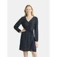 thumbnail image 1 of Time and Tru Women's Wrap Mini Dress, Sizes XS-XXXL, 1 of 5