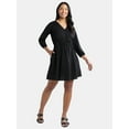 thumbnail image 1 of Time and Tru Women's Mini Wrap Dress, Sizes XS-XXXL, 1 of 4