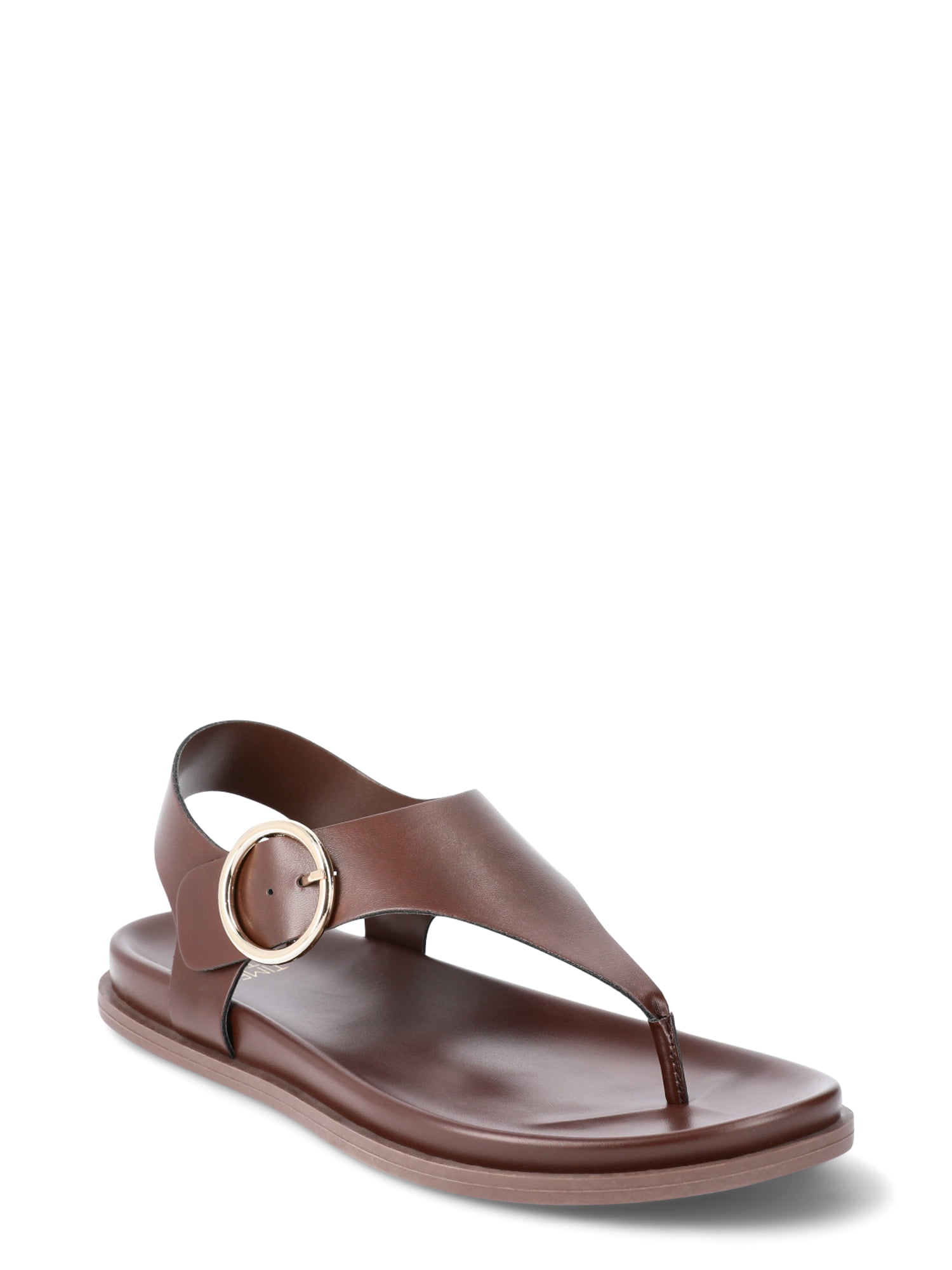 Time and Tru Women's Minimalist Buckle Sandals