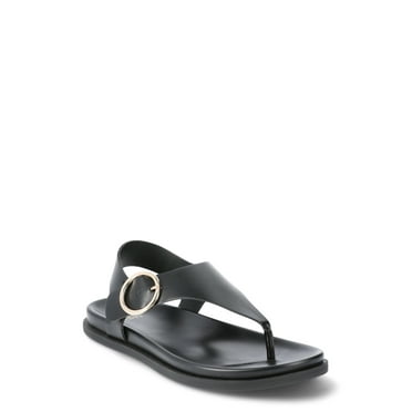 Time and Tru Women's Minimalist Buckle Sandals