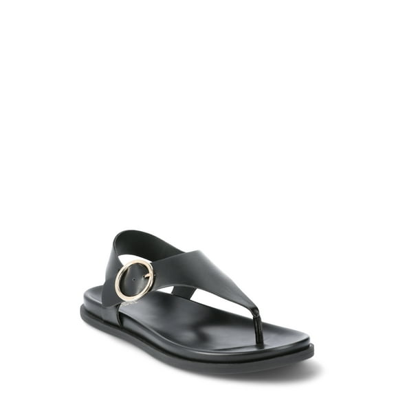 Time and Tru Women's Minimalist Buckle Sandals