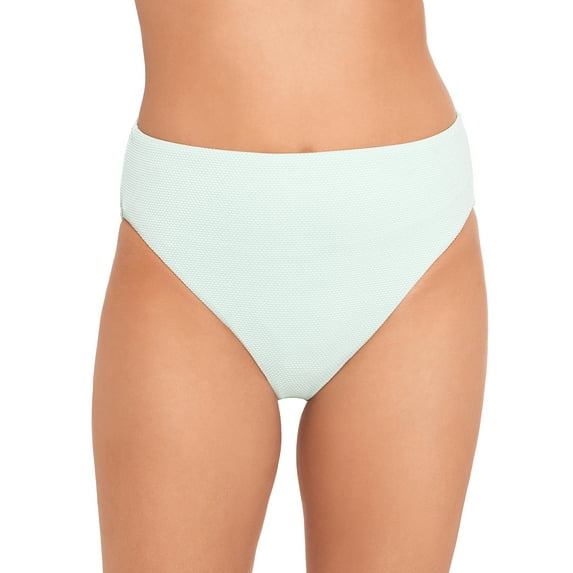 Time and Tru Women's Mint Shine Swimsuit Bikini Bottom