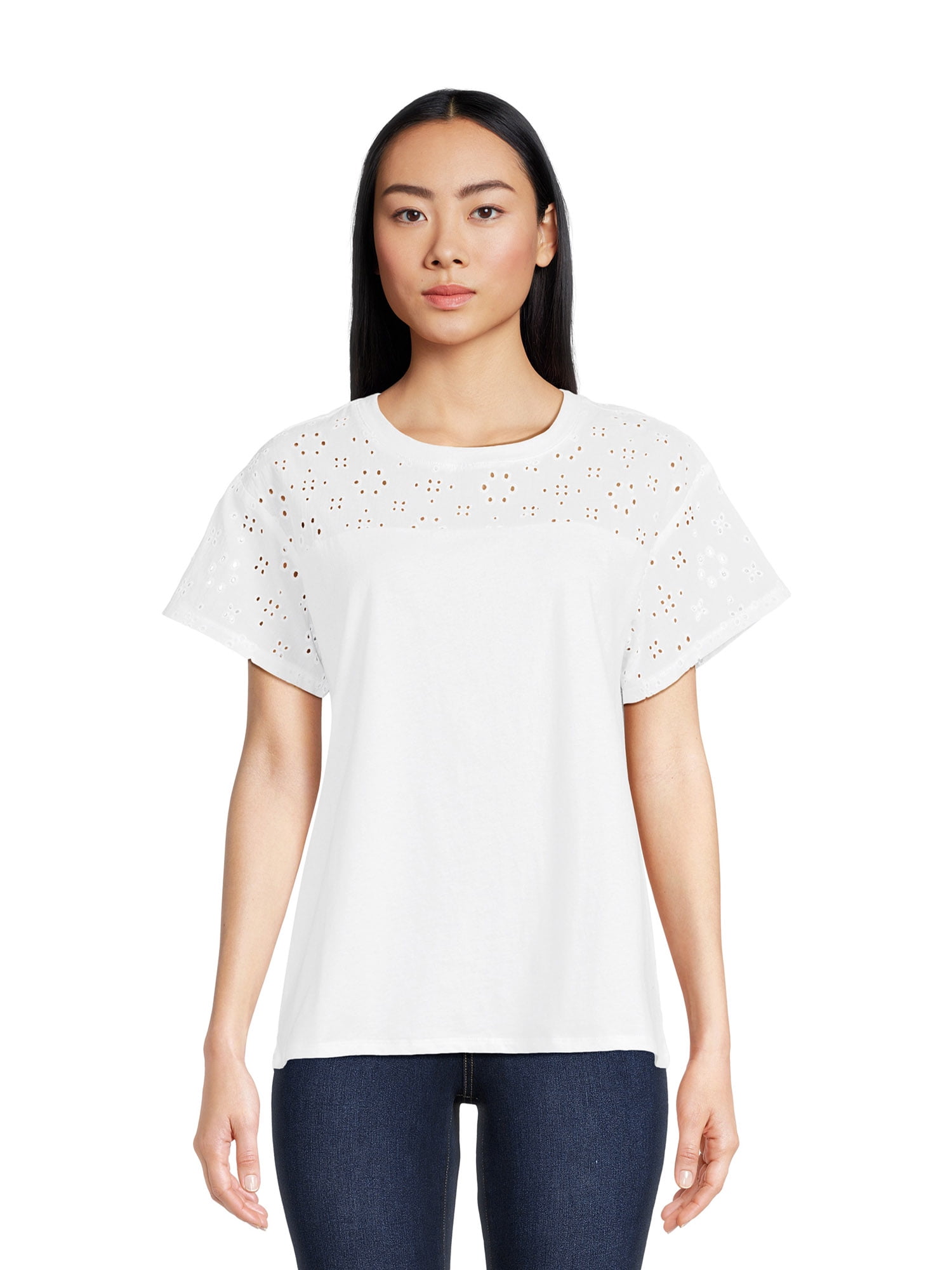 Pima Cotton Stretch Jersey Square Top | EILEEN FISHER