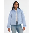 thumbnail image 1 of Time and Tru Women's and Women’s Plus Mixed Media Puffer Jacket, Sizes XS-2X, 1 of 6