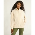 thumbnail image 1 of Time and Tru Women's Mock Neck Henley Pullover Sweatshirt, Sizes XS-XXXL, 1 of 5