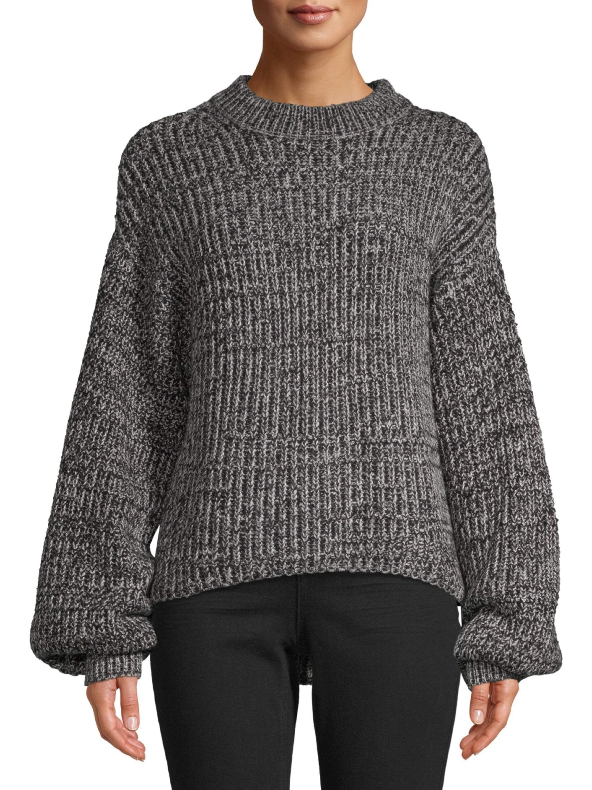 Time and Tru Women's Mock Neck Pullover - Walmart.com