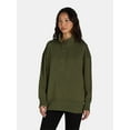 thumbnail image 1 of Time and Tru Women's Mock Neck Sweatshirt with Button Placket, Sizes XS-XXXL, 1 of 5