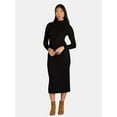 thumbnail image 1 of Time and Tru Women's Mock Neck Top and Midi Skirt Set, 2-Piece, Sizes XS-XXXL, 1 of 4