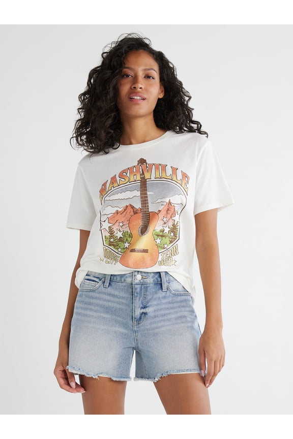 Women's Nashville Graphic Print T-Shirt, Sizes XS-XXXL