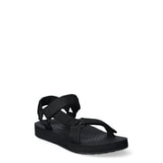 Time and Tru Women's Nature Flat Sandals, Wide Width Available