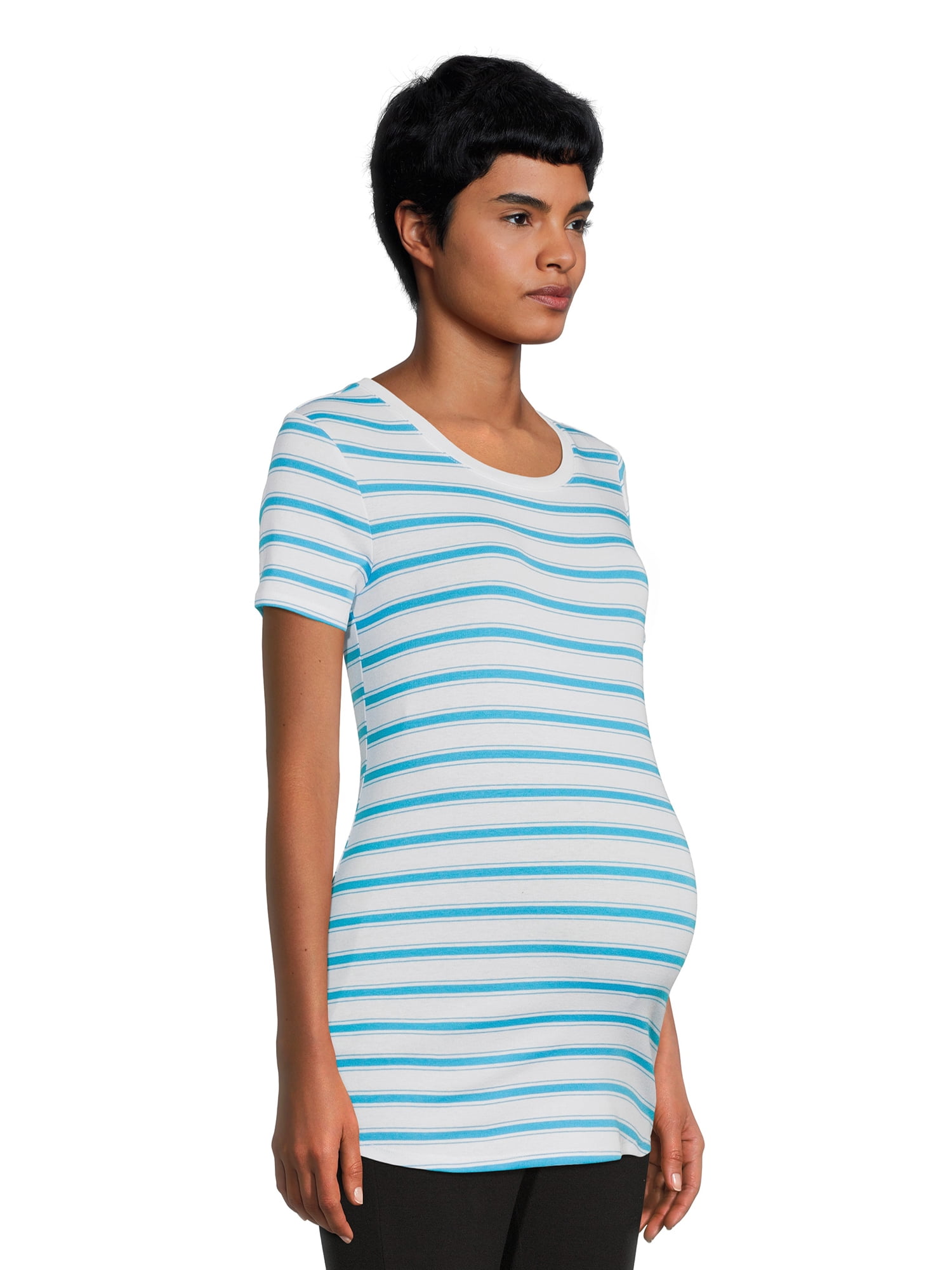 Time and Tru Women's Non-Ruched Maternity Essentials T-Shirt, Sizes S-2XL