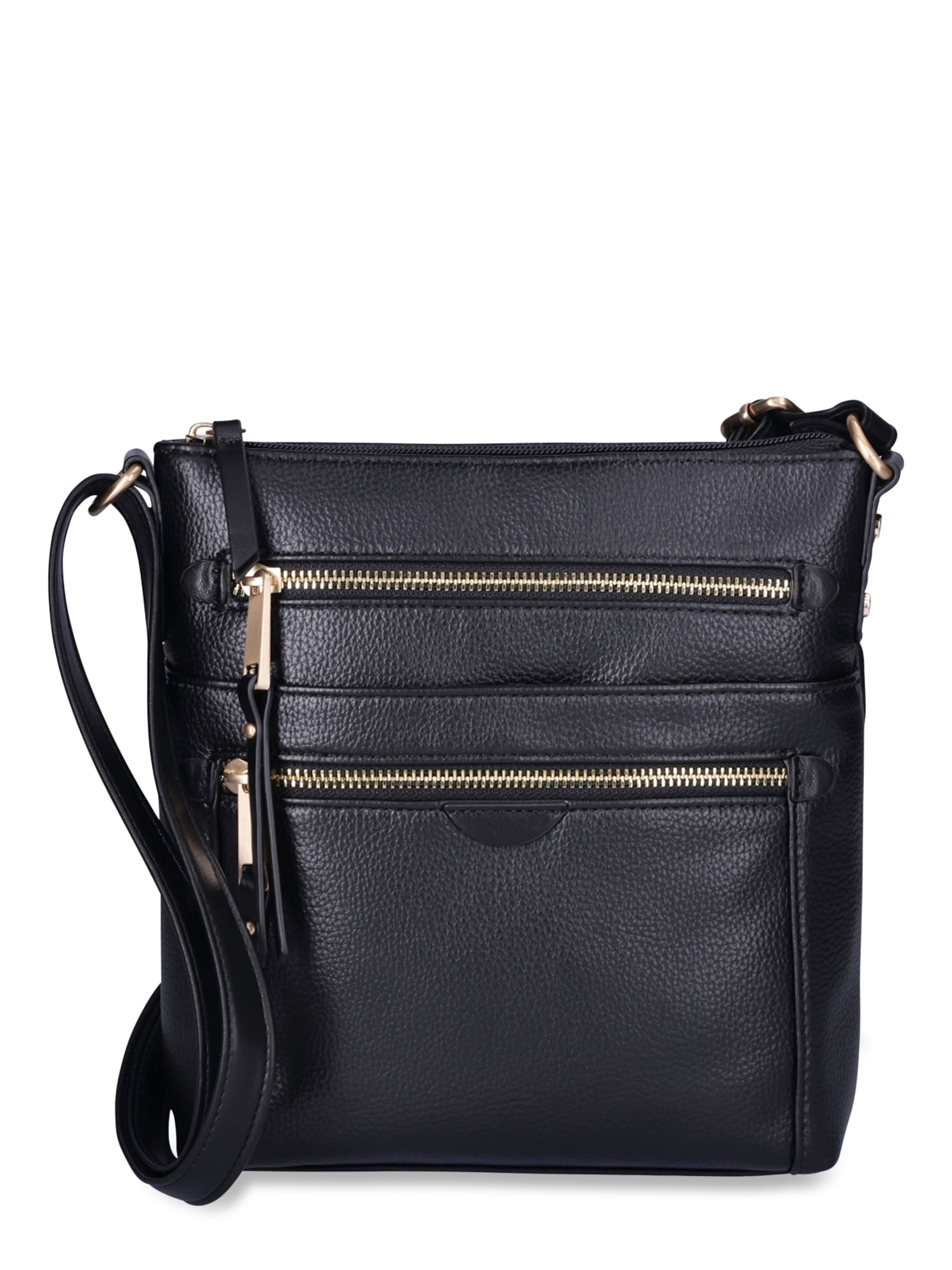 Time and Tru Women s Norah Crossbody Shoulder Bag Black