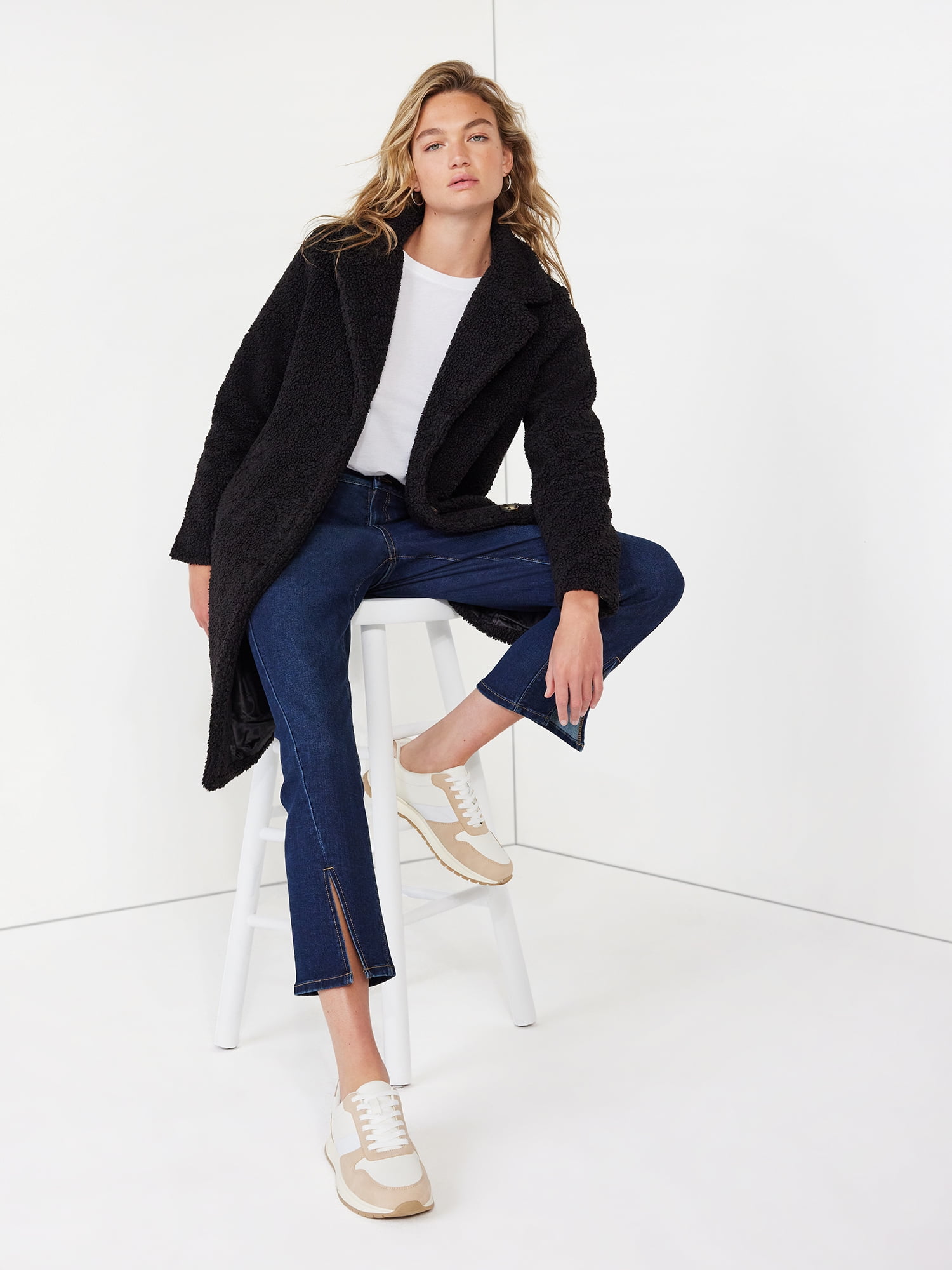 Faux sherpa coat womens 2025