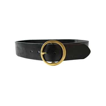 Time and Tru Women's Notched Buckle Stretch Belt, Black