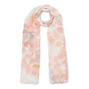 Time and Tru Women's Oblong Floral Leaves Scarf