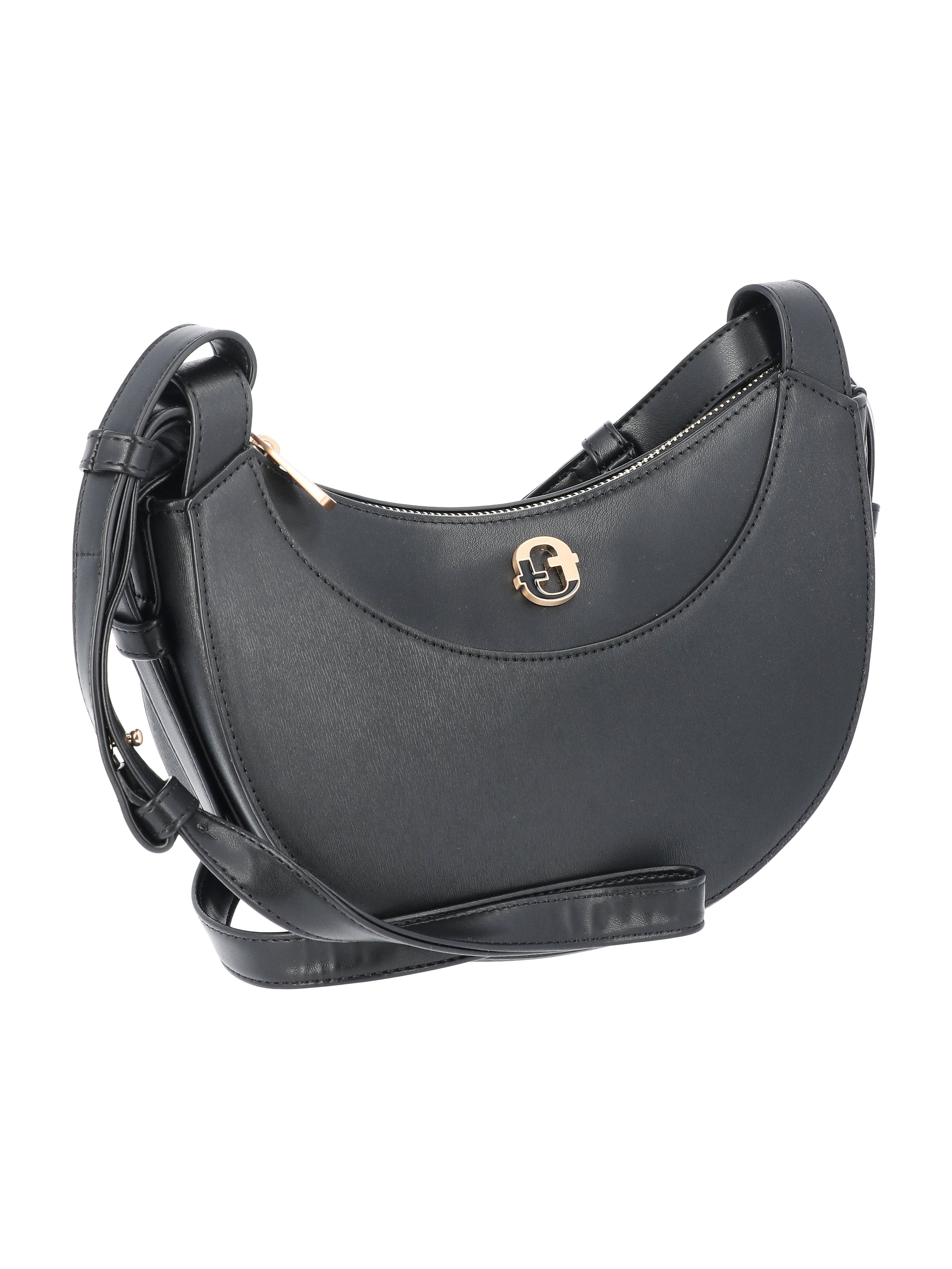Time and Tru Women's Olivia Crossbody Bag Black with Adjustable