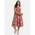 thumbnail image 1 of Time and Tru Women's One Shoulder Cotton Midi Dress, Sizes XS-XXXL, 1 of 5