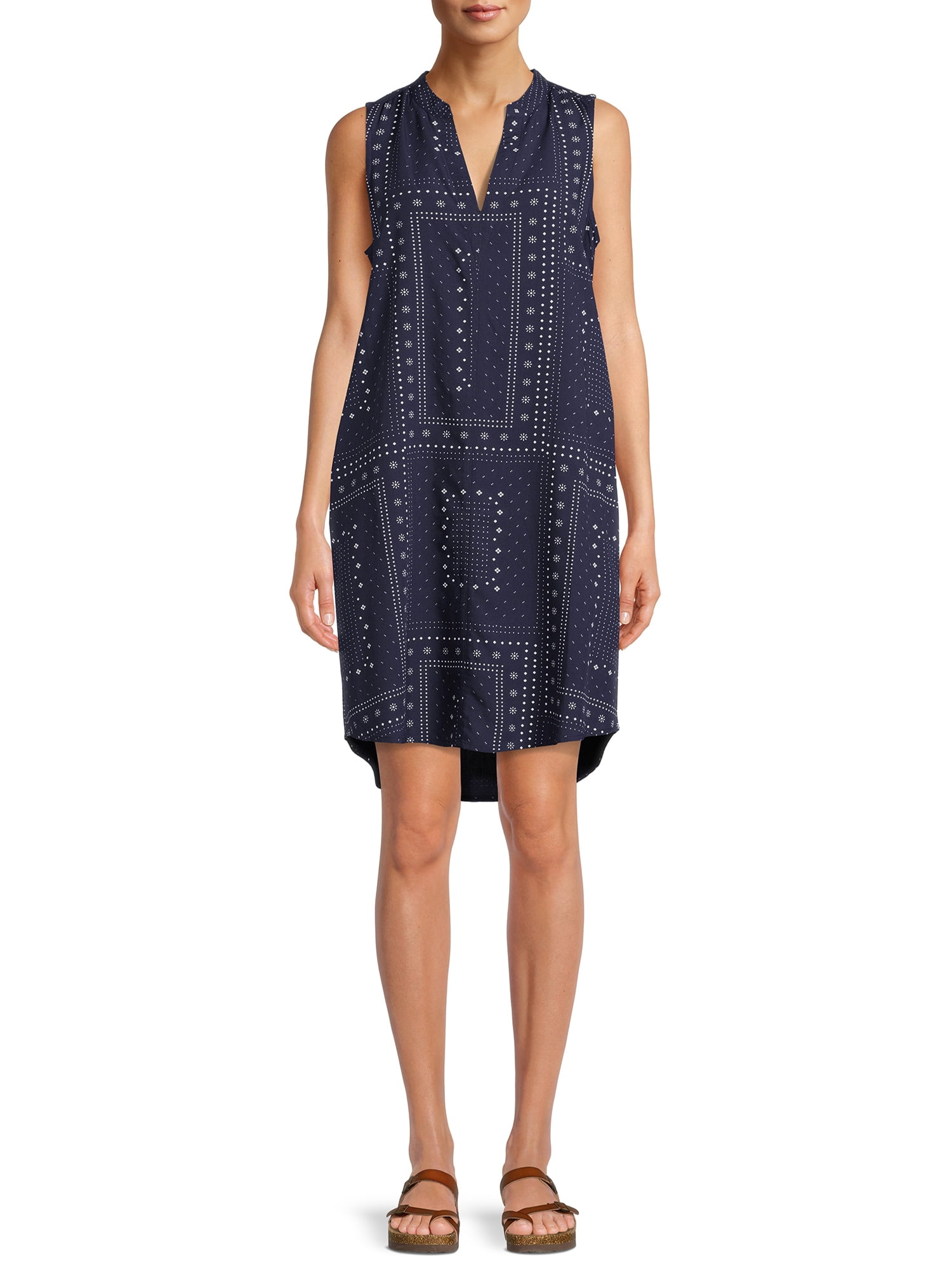 Time and Tru Women's One Shoulder Midi Dress