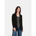 thumbnail image 1 of Time and Tru Women's and Women's Plus Open Front Cardigan Sweater, Sizes XS-4X, 1 of 7