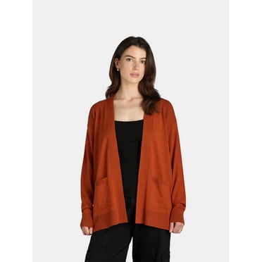 Time and Tru Women's Open Front Cardigan Sweater, Lightweight, Sizes XS-XXXL
