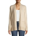 thumbnail image 1 of Time and Tru Women's Open Front Cardigan Sweater, 1 of 6