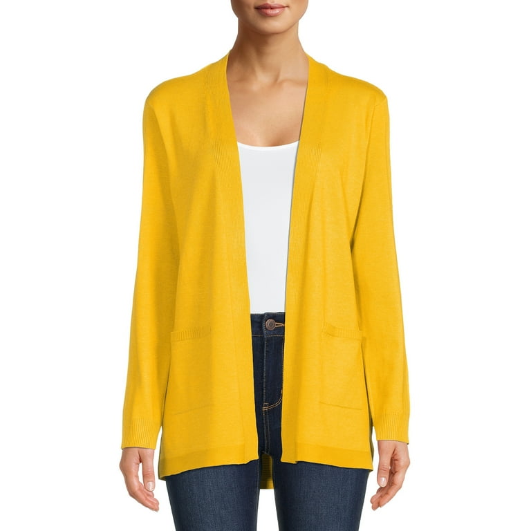 Time and Tru Women s Open Front Cardigan Walmart