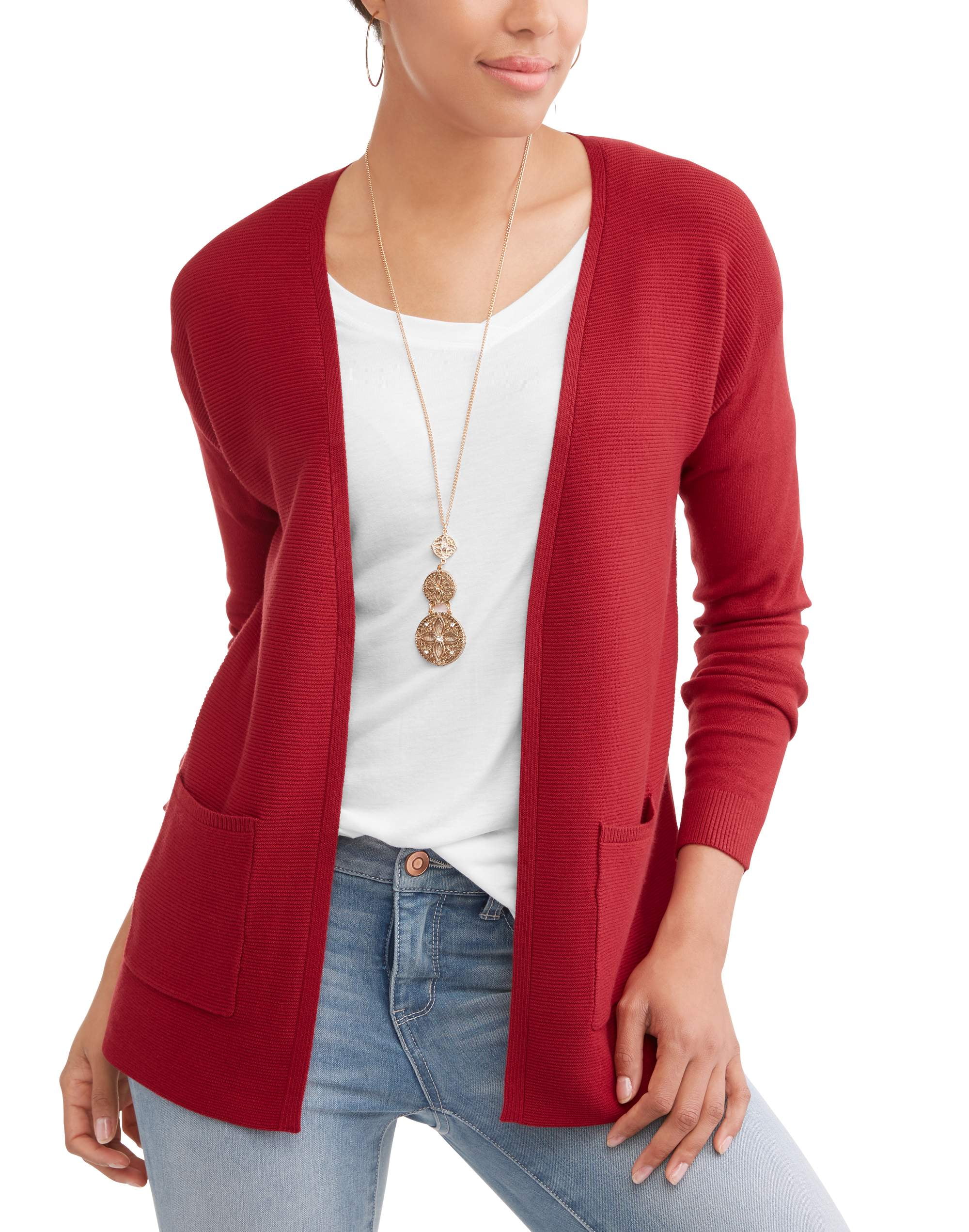 Time and Tru Women's Open Front Cardigan