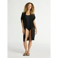 thumbnail image 1 of Time and Tru Women's Open Front Crochet Ruana, Sizes S-3XL, 1 of 3