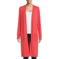 thumbnail image 1 of Time and Tru Women's Open Front Duster Cardigan, 1 of 5